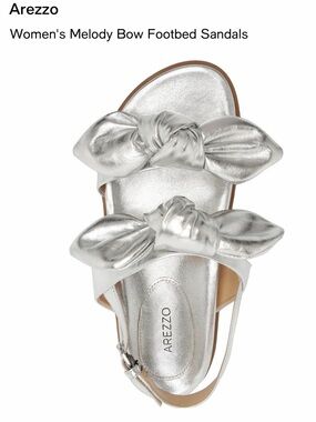 Arezzo Melody Bow Footbed Sandals